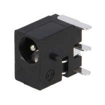 1613 12; Socket; DC supply; male; 3,4/1,4mm; with on/off switch; on PCBs; LUMBERG