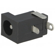 1613 21; Socket; DC supply; male; 5,5/2,5mm; with on/off switch; on PCBs; LUMBERG