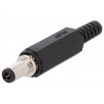 1633 03; Plug; DC supply; female; 5,5/2,1mm; with strain relief; for cable; LUMBERG