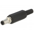 1633 04; Plug; DC supply; female; 5,5/2,5mm; with strain relief; for cable; LUMBERG