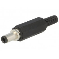 1633 04; Plug; DC supply; female; 5,5/2,5mm; with strain relief; for cable; LUMBERG