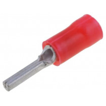 165143; Wire pin terminal; Ø: 1.8mm; 0.3÷1.42mm2; crimped; for cable; red; TE Connectivity