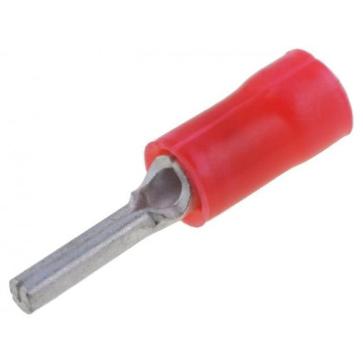 165143; Wire pin terminal; Ø: 1.8mm; 0.3÷1.42mm2; crimped; for cable; red; TE Connectivity