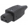1658.0000; Connector: AC supply; plug; female; 16A; 250VAC; IEC 60320; SCHURTER