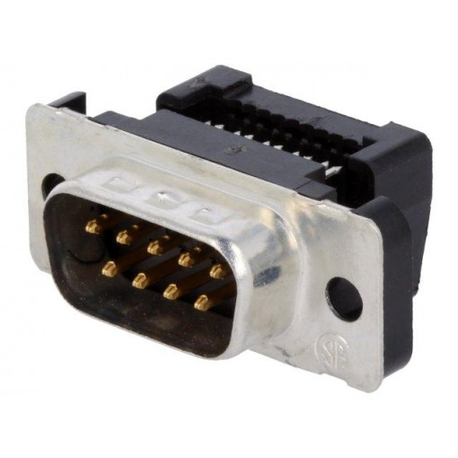 1658613-4; D-Sub; PIN: 9; plug; male; for ribbon cable; IDC; Case: size 1 (DE); TE Connectivity