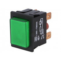 1660.0202; Switch: push-button; Pos: 2; DPST; 16A/250VAC; OFF-ON; green; IP40; Marquardt
