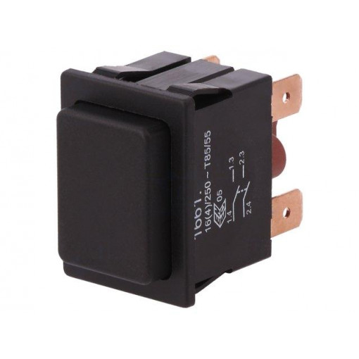 1661.0101; Switch: push-button; Pos: 2; DPST-NO; 16A/250VAC; OFF-(ON); IP40; Marquardt