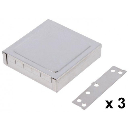 1661.16; Enclosure: shielding; X: 68mm; Y: 68mm; Z: 17mm; steel; TEKO