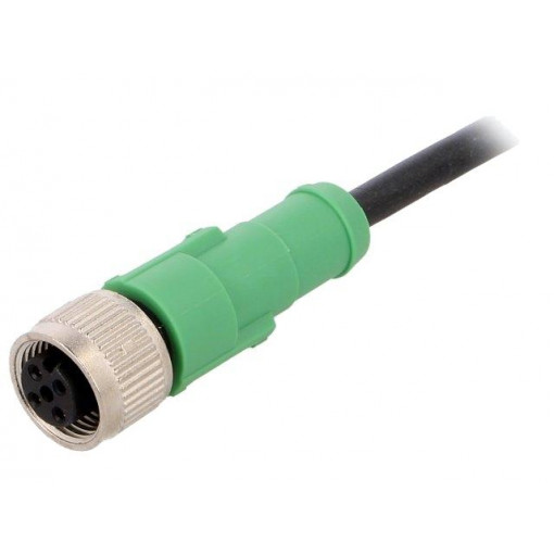 SAC-4P-3,0-PUR/M12FS; Connection lead; M12; PIN: 4; straight; 3m; plug; 250VAC; 4A; 250VDC; PHOENIX CONTACT