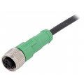SAC-4P-5,0-PUR/M12FS; Connection lead; M12; PIN: 4; straight; 5m; plug; 250VAC; 4A; 250VDC; PHOENIX CONTACT