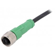 SAC-4P-5,0-PUR/M12FS; Connection lead; M12; PIN: 4; straight; 5m; plug; 250VAC; 4A; 250VDC; PHOENIX CONTACT