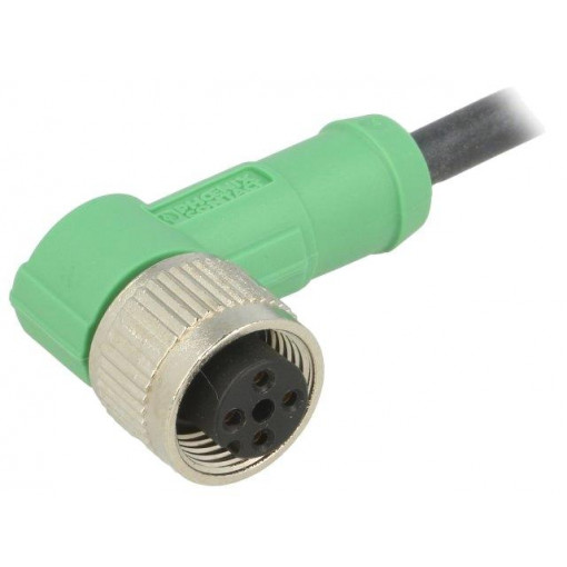 SAC-4P-3,0-PUR/M12FR; Connection lead; M12; PIN: 4; angled; 3m; plug; 250VAC; 4A; -25÷90°C; PHOENIX CONTACT