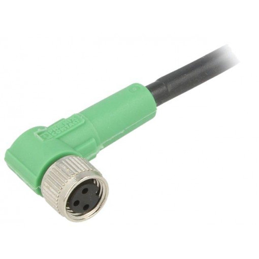 SAC-3P-1,5-PUR/M8FR; Connection lead; M8; PIN: 3; angled; 1.5m; plug; 60VAC; 4A; -25÷90°C; PHOENIX CONTACT