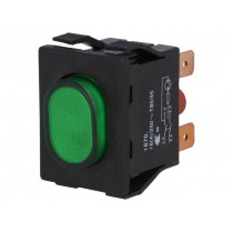 1670.5202; Switch: push-button; Pos: 2; DPST; 16A/250VAC; OFF-ON; green; IP54; Marquardt