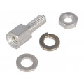 167501-2; Threaded head screw; Thread len: 7.9mm; Thread: UNC4-40; TE Connectivity 167501-2; Threaded head screw; Thread len: 7.9mm; Thread: UNC4-40; TE Connectivity