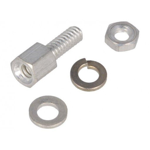167501-2; Threaded head screw; Thread len: 7.9mm; Thread: UNC4-40; TE Connectivity