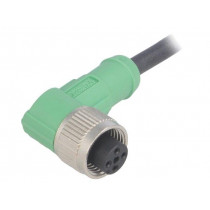 SAC-4P-10,0-PUR/M12FR; Connection lead; M12; PIN: 4; angled; 10m; plug; 250VAC; 4A; -25÷90°C; PHOENIX CONTACT