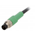 SAC-3P-M8MS/3,0-PUR; Connection lead; M8; PIN: 3; straight; 3m; plug; 60VAC; 4A; -25÷90°C; PHOENIX CONTACT