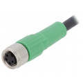 SAC-4P-3,0-PUR/M8FS; Connection lead; M8; PIN: 4; straight; 3m; plug; 30VAC; 4A; -25÷90°C; PHOENIX CONTACT