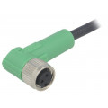 SAC-3P-10,0-PUR/M8FR; Connection lead; M8; PIN: 3; angled; 10m; plug; 60VAC; 4A; -25÷90°C; PHOENIX CONTACT