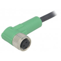 SAC-3P-10,0-PUR/M8FR; Connection lead; M8; PIN: 3; angled; 10m; plug; 60VAC; 4A; -25÷90°C; PHOENIX CONTACT