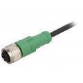 SAC-3P-1,5-PUR/M12FS; Connection lead; M12; PIN: 3; straight; 1.5m; plug; 250VAC; 4A; PHOENIX CONTACT