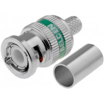 1694ABHD3; Plug; BNC; male; 75Ω; RG6; crimped; for cable; gold-plated; BELDEN 1694ABHD3; Plug; BNC; male; 75Ω; RG6; crimped; for cable; gold-plated; BELDEN