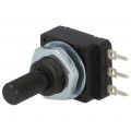16PMI-220K; Potentiometer: shaft; single turn; 220kΩ; 60mW; PCB; 6mm; plastic; SR PASSIVES