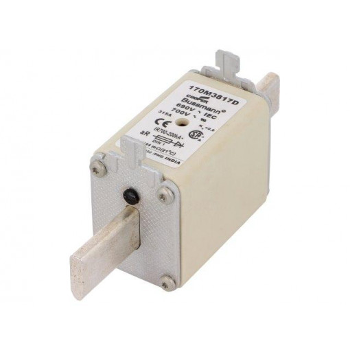 170M3817D; Fuse: fuse; aR,quick blow; 315A; 690VAC; ceramic,industrial; NH1; BUSSMANN 170M3817D; Fuse: fuse; aR,quick blow; 315A; 690VAC; ceramic,industrial; NH1; BUSSMANN