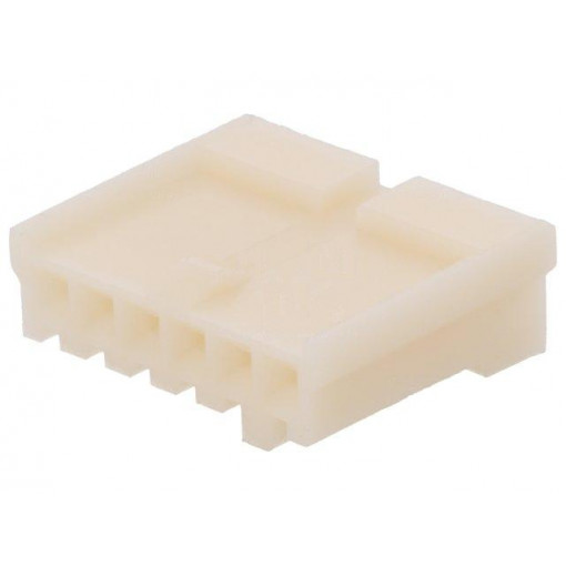 171822-6; Wire-board; plug; female; EI; 2.5mm; PIN: 6; w/o contacts; for cable; TE Connectivity