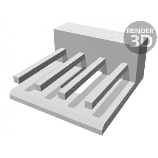 171825-4; Wire-board; socket; male; EI; 2.5mm; PIN: 4; THT; 3.5A; tinned; TE Connectivity
