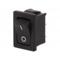 1801.1908; ROCKER; SPST; Pos: 2; OFF-ON; 12A/250VAC; black; IP40; none; 100mΩ; Marquardt