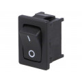 1801.6115; ROCKER; SPST; Pos: 2; OFF-ON; 10A/250VAC; black; IP40; none; 100mΩ; Marquardt