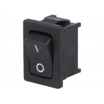 1801.6115; ROCKER; SPST; Pos: 2; OFF-ON; 10A/250VAC; black; IP40; none; 100mΩ; Marquardt