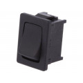 1801.6122; ROCKER; SPST; Pos: 2; OFF-ON; 12A/250VAC; black; IP40; none; 100mΩ; Marquardt
