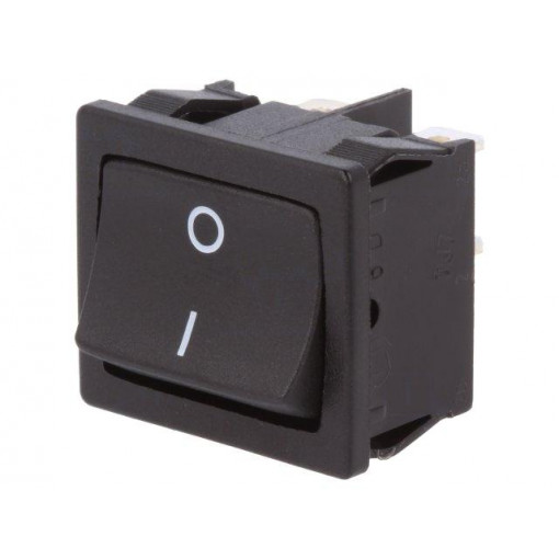 1802.1123; ROCKER; DPST; Pos: 2; OFF-ON; 12A/250VAC; black; IP40; none; 100mΩ; Marquardt
