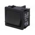 1802.1221; ROCKER; DPST; Pos: 2; OFF-(ON); 4A/250VAC; black; IP40; none; 100mΩ; Marquardt