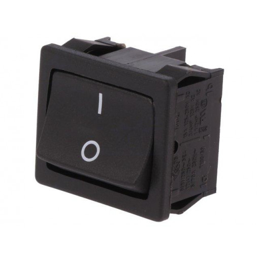 1802.6123; ROCKER; DPST; Pos: 2; OFF-ON; 12A/250VAC; black; IP40; none; 100mΩ; Marquardt