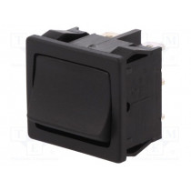 1804.1121; ROCKER; DPDT; Pos: 2; ON-ON; 10A/250VAC; black; IP40; none; 100mΩ; Marquardt