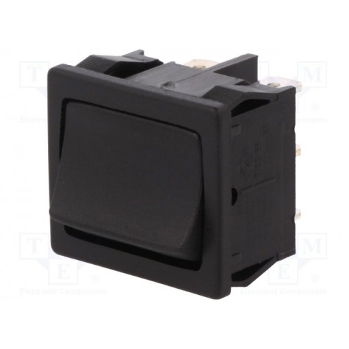 1804.1121; ROCKER; DPDT; Pos: 2; ON-ON; 10A/250VAC; black; IP40; none; 100mΩ; Marquardt