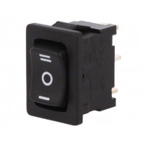 1808.1103; ROCKER; SP3T; Pos: 3; ON-OFF-ON; 6A/250VAC; black; IP40; none; 100mΩ; Marquardt