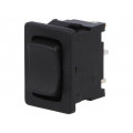 1808.1302; ROCKER; SP3T; Pos: 3; (ON)-OFF-(ON); 6A/250VAC; black; IP40; none; Marquardt
