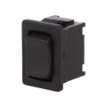 1808.6302; ROCKER; SP3T; Pos: 3; (ON)-OFF-(ON); 6A/250VAC; black; IP40; none; Marquardt