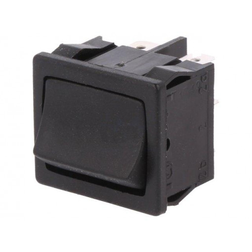 1809.1102; ROCKER; DP3T; Pos: 3; ON-OFF-ON; 6A/250VAC; black; IP40; none; 100mΩ; Marquardt