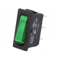 1830.3118; ROCKER; SPST; Pos: 2; OFF-ON; 20A/250VAC; green; IP40; 100mΩ; Marquardt