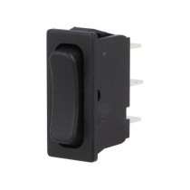 1838.3402; ROCKER; SPDT; Pos: 3; (ON)-OFF-(ON); 6A/250VAC; black; IP40; none; Marquardt
