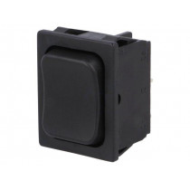 1839.1402; ROCKER; DP3T; Pos: 3; (ON)-OFF-(ON); 6A/250VAC; black; IP40; none; Marquardt
