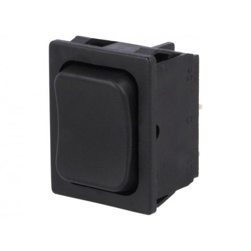 1839.1402; ROCKER; DP3T; Pos: 3; (ON)-OFF-(ON); 6A/250VAC; black; IP40; none; Marquardt