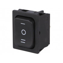 1839.1507; ROCKER; DP3T; Pos: 3; ON-OFF-ON; 6A/250VAC; black; IP40; none; 100mΩ; Marquardt