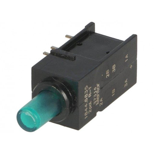 1844.6835; Switch: push-button; Pos: 2; DPDT; 0.5A/60VAC; 0.5A/60VDC; ON-(ON); MENTOR